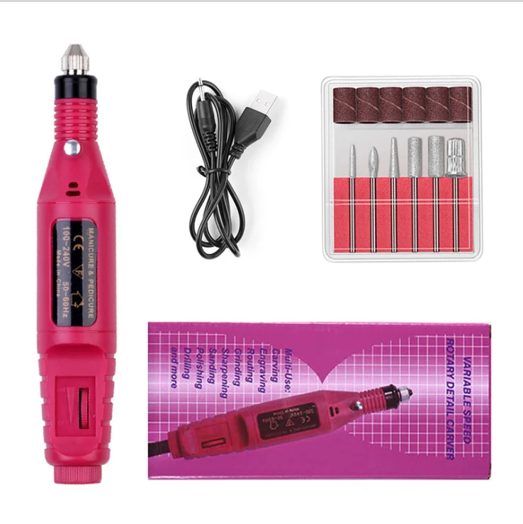 Electric Nail Drill Machine Portable Electric Nail Drill Set Pen Sander Polish Machine Acrylic Gel Removal Manicure Filer Kit