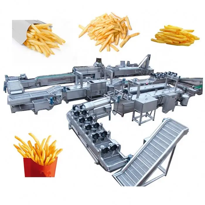 Semi Automatic Quick Freezer Cooking Protection Fried Potato French Fries Production Line Manufacturer