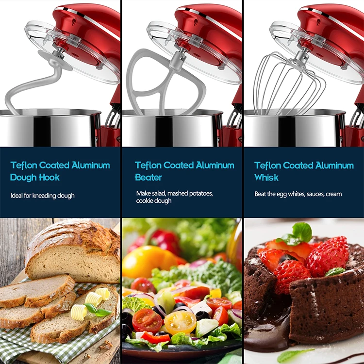 Household Auto Pastry Dough Mixer Free Spare Parts Stainless Steel Spiral Mixer Dough