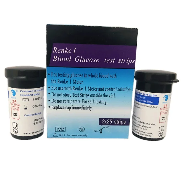 Best selling diabetes blood glucose test strips glucose strips blood 25pcs