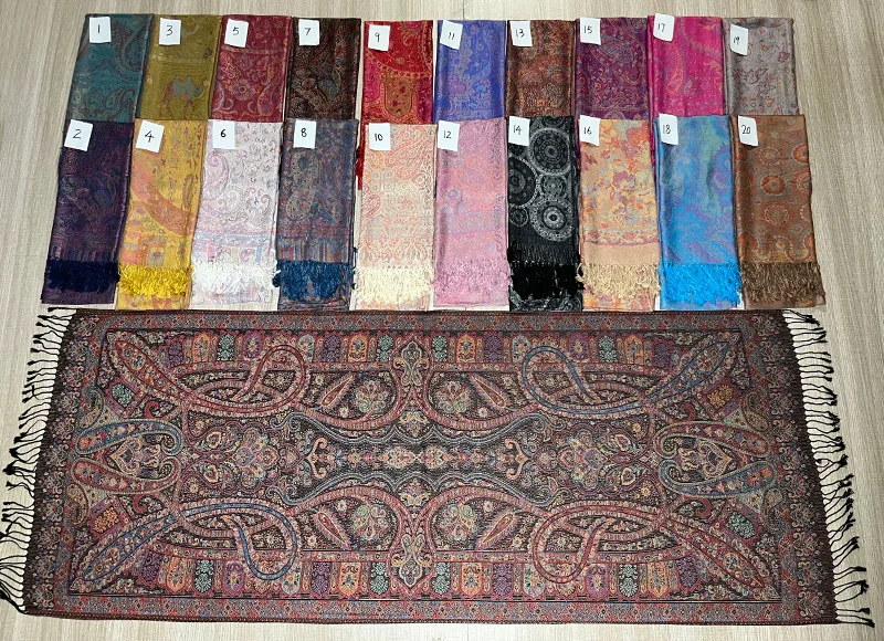 2025 Wholesale Silk Yarn Neck Wear Muffler Scarf New Instant Jacquard Pashmina Rayon Foulard Hjab Autumn Pashminas Scarf