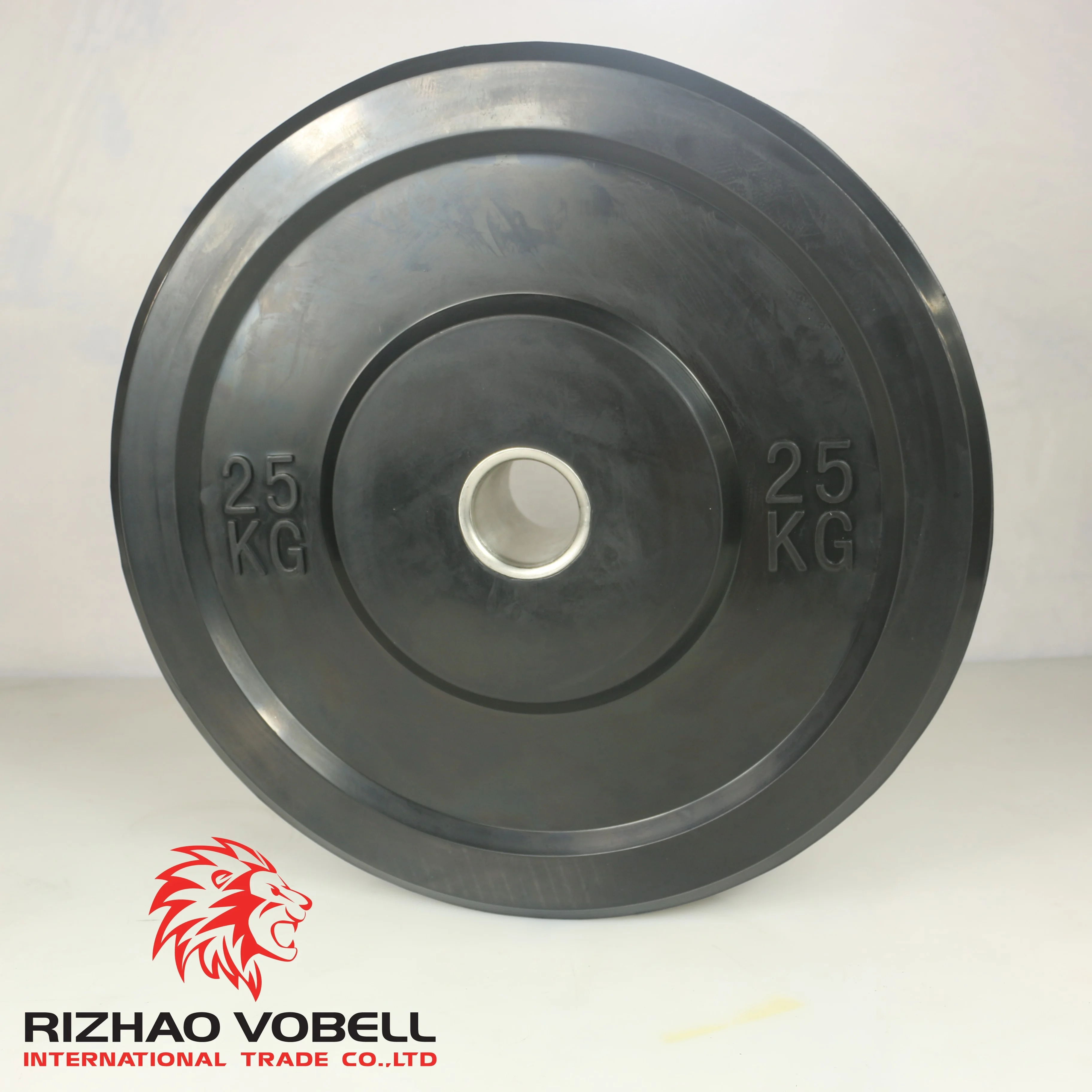 Gym Training Equipment 5-25KG Weightlifting Barbell Plates Black Rubber Bumper Plate
