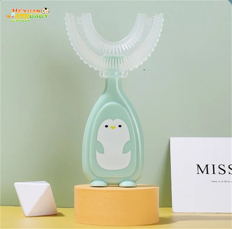 Manual Silicone Baby Toothbrush Children 360 U Shape Replacement Oral Care Cleaning Brush Kids Tooth