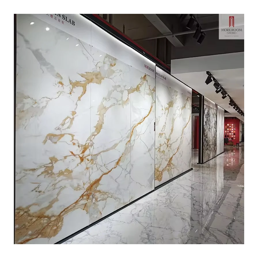 Moreroom Large Size Calacatta Gold Sintered Stone For Wall