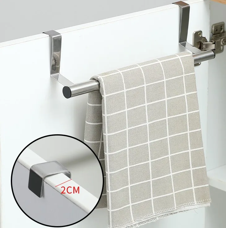 No Drill  Stainless Steel Retractable Towel Holder Towel Bar rack Dish Cloth Hanger Rack for Kitchen Bathroom