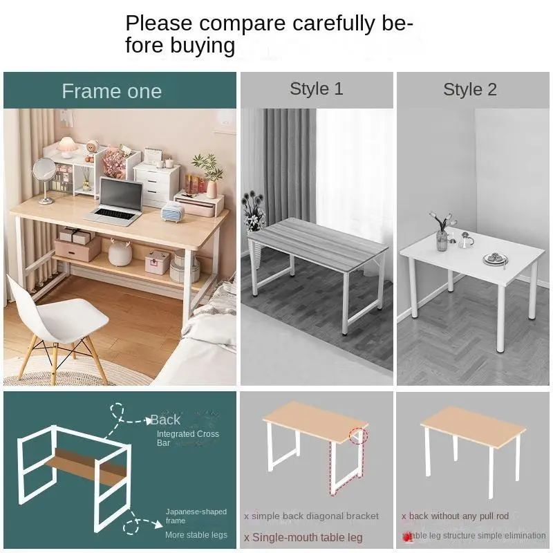 Wholesale Modern Laptop Desk With Wooden Shelves Computer Table Simply Study Desk For Adult Home Office Furniture