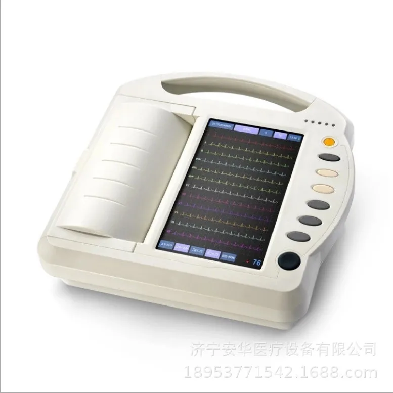Цифровой электрокардиограф для жидкости и химикатов с сенсорным экраном три канала шесть двенадцать ЭКГ медицинская клиника контроля отчета