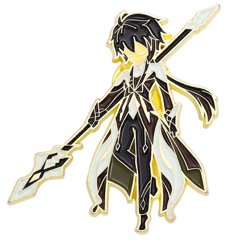 Wholesale Genshin Impact Japanese Anime Brooches Bag Clothes Lapel Pin Potted Plant Badge