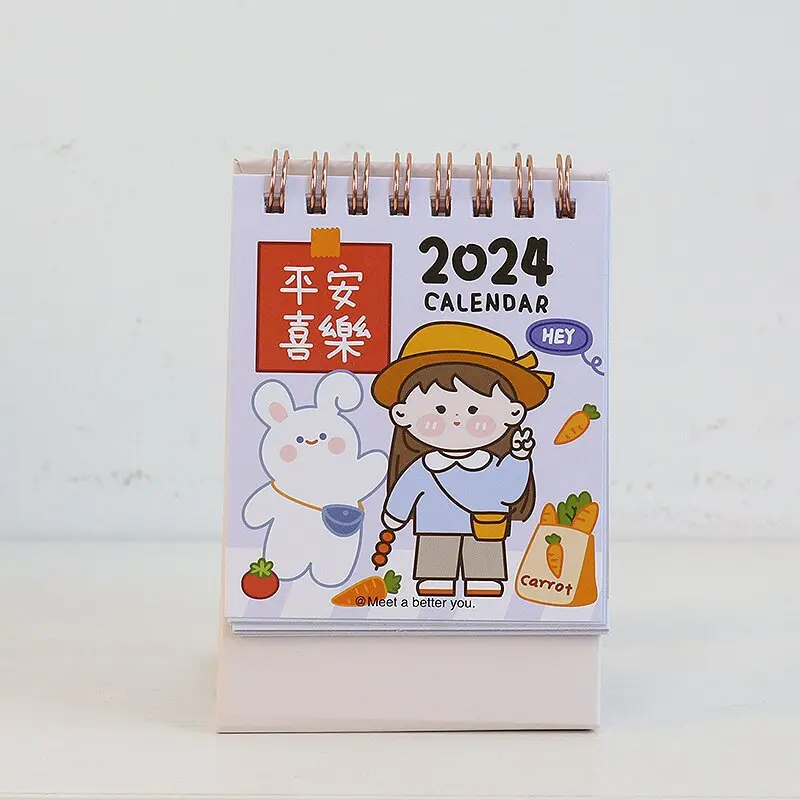 High Quality Custom Printing Full Color Spiral  Desk Table Calendar