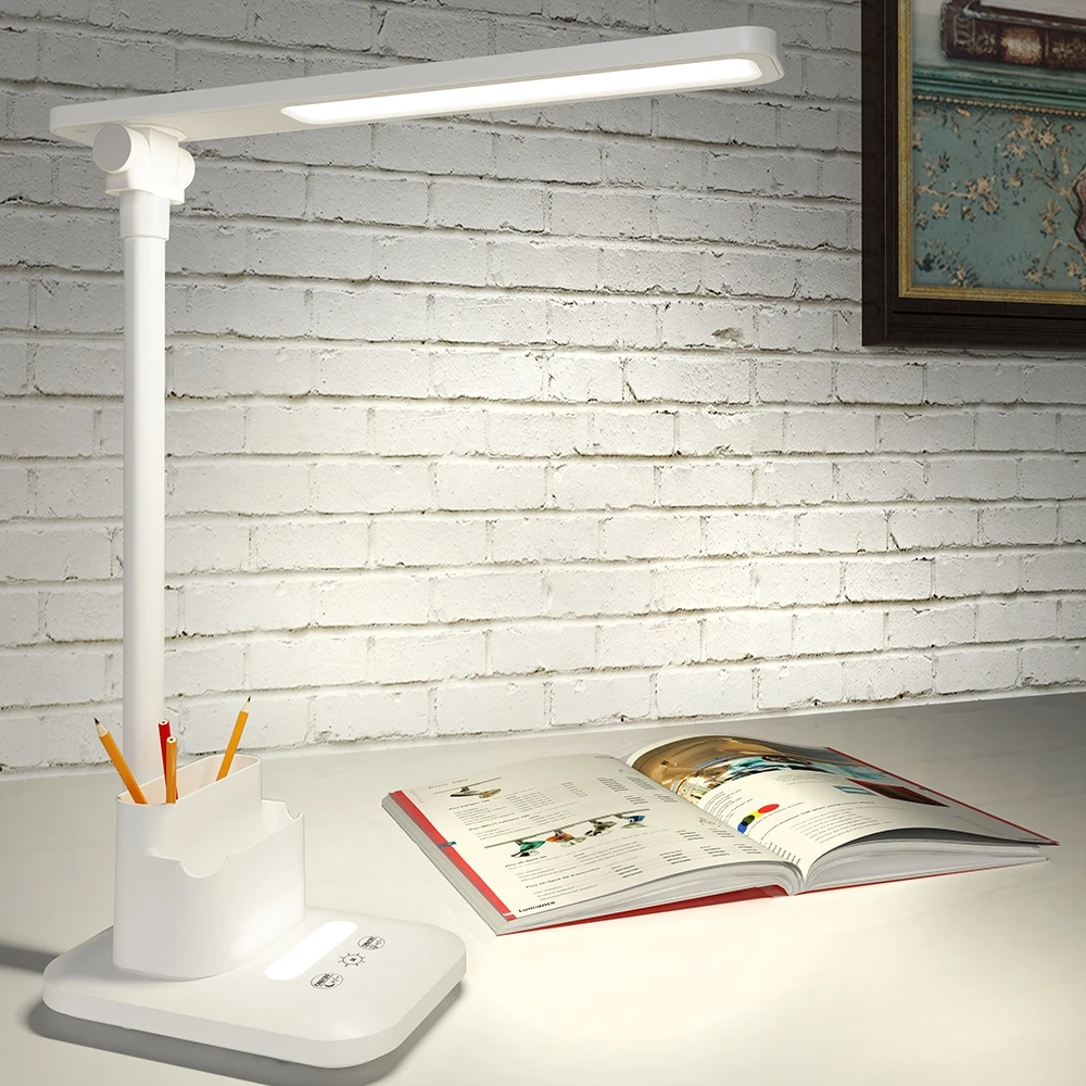 Wholesale Residential LED Table Lamps White Flexible Dimming Touch led desk lamp for office laptop Folding table light