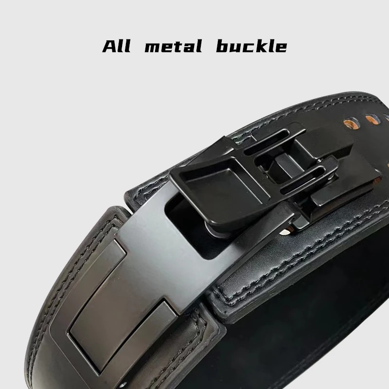 13mm Thick Cowhide Leather Gym Weight Lifting Lever Belt Powerlifting Waist Trainer with Lever Buckle Waist Trimmers