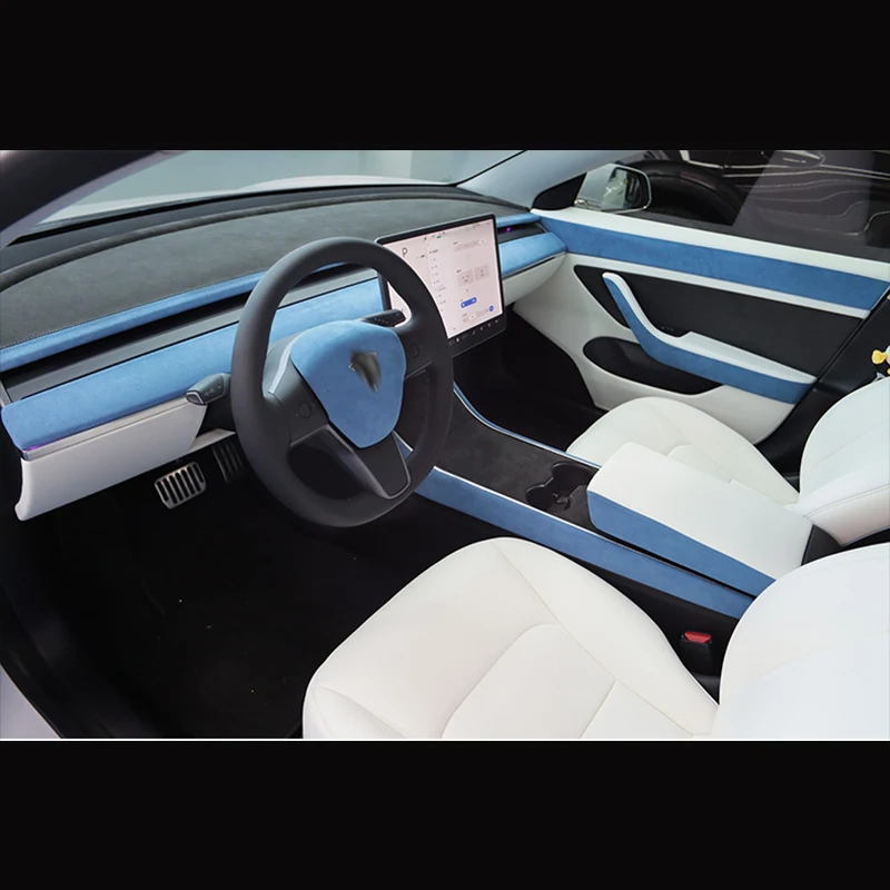 Крышка приборной панели в алькантаре для Tesla Model 3 Y 2016-2022 затеняемая Подушка коврики автомобильные аксессуары