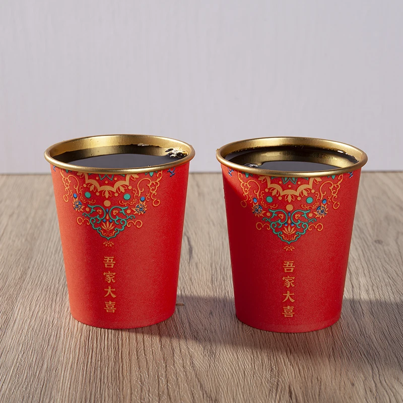 New arrival Aluminum foil gold foil express coffee Paper Cups