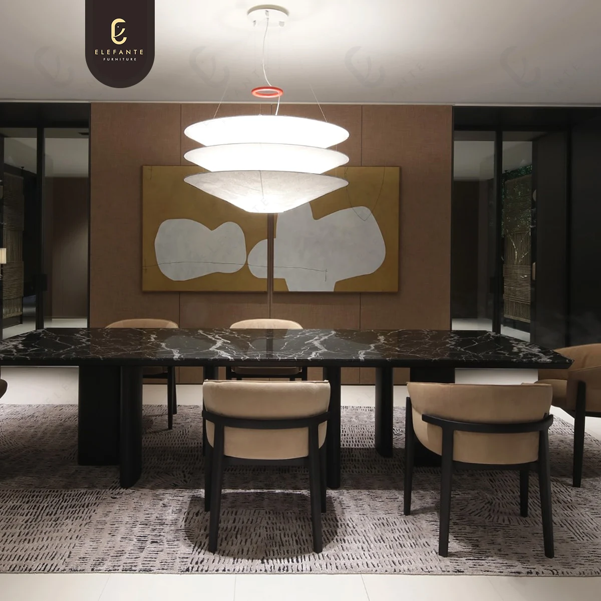 Italian Light Luxury Design Style Modern Brown Upholstered Microfiber Leather And Ash Solid Wood Leisure Chair For Living Room