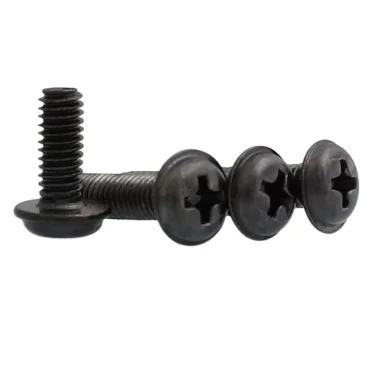 Iron Black Cross round Head with Cushion Screw Disk Product Type Bolts with Bushing Bolt & Bolt