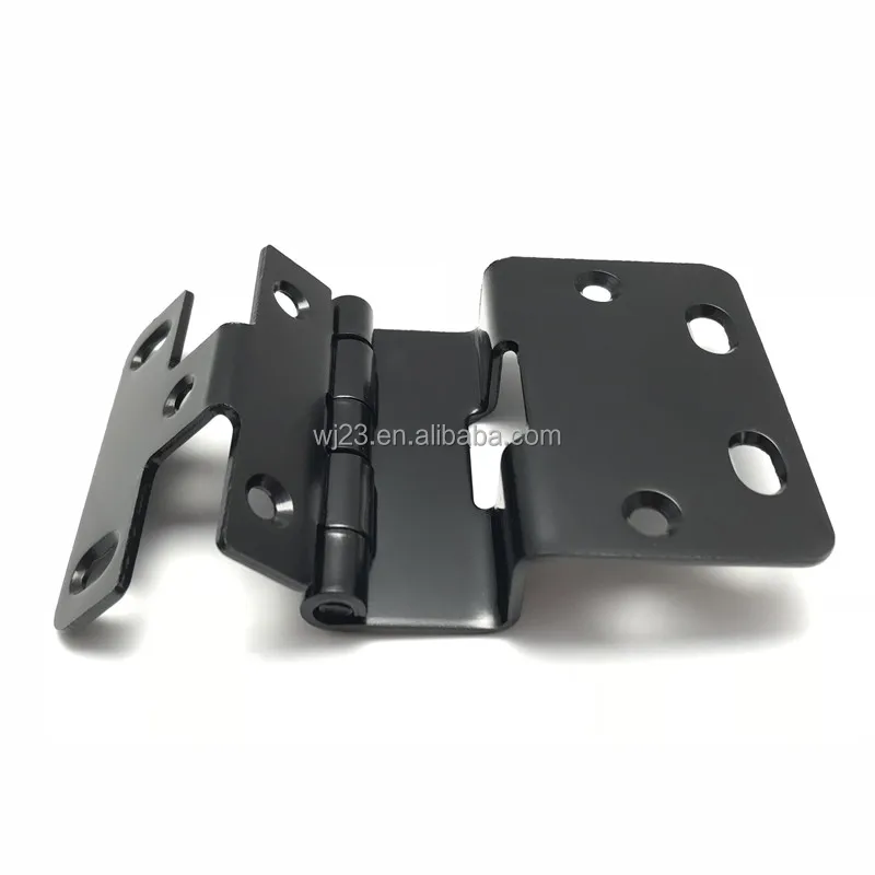 GUANGYOU nice quality bending design cabinet equipment Black color steel cranked hinge for door