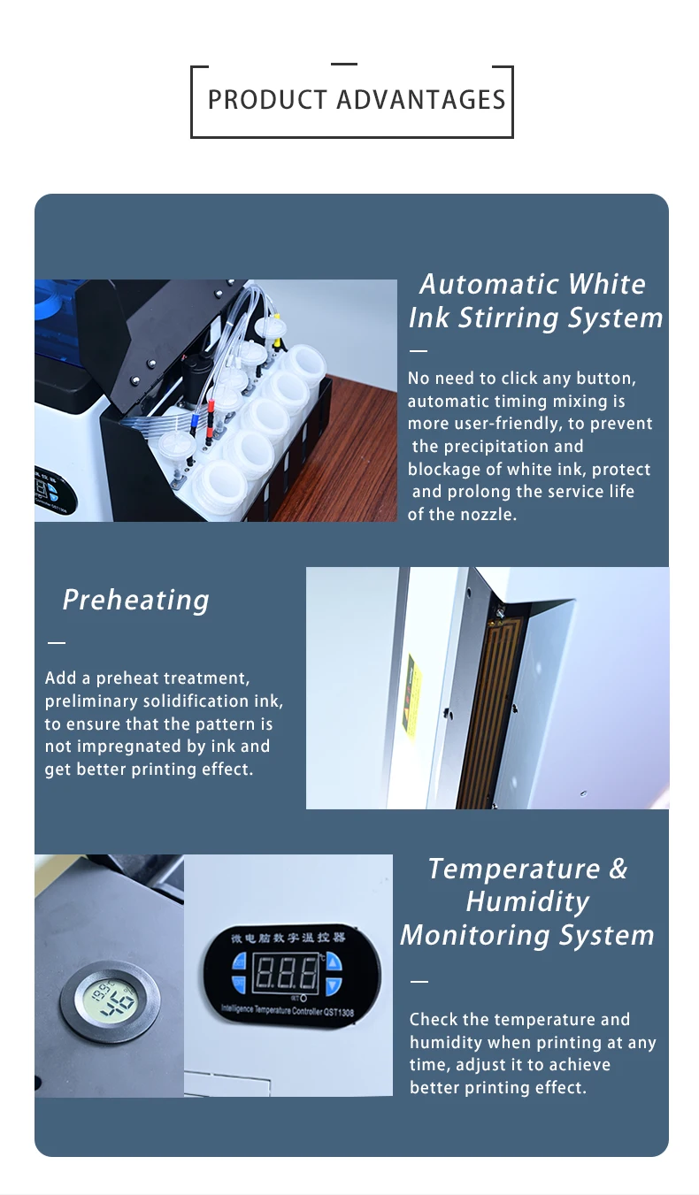 Free AcroRIP Software A3 DTF Printer Printing Machine T Shirt Printing Machine DTF Printer With Desktop Heater