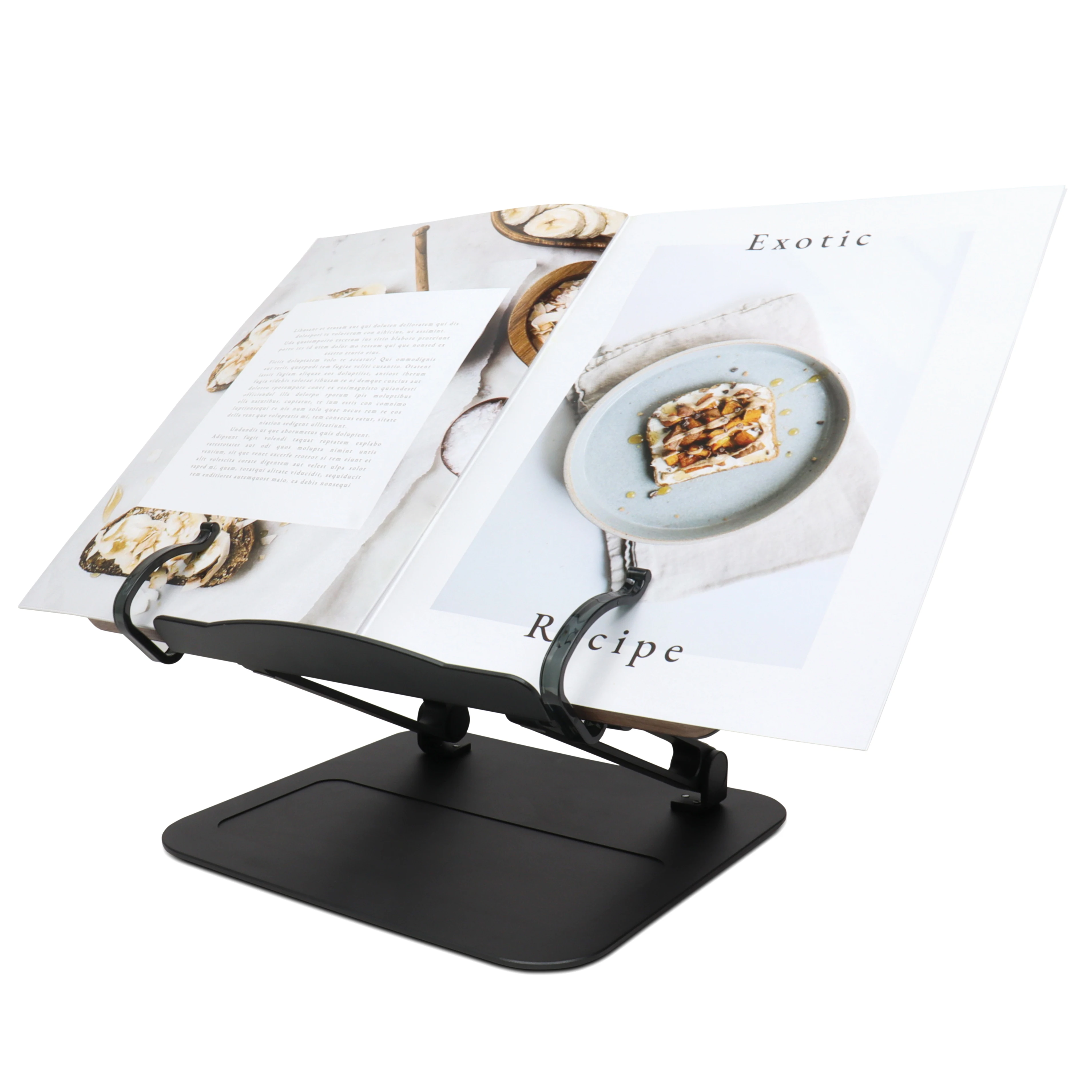 Hot Sale Factory Wholesale Aluminum Walnut Book Stand For Reading Book Laptop Tablet Pc Ipad Bible Recipe Book