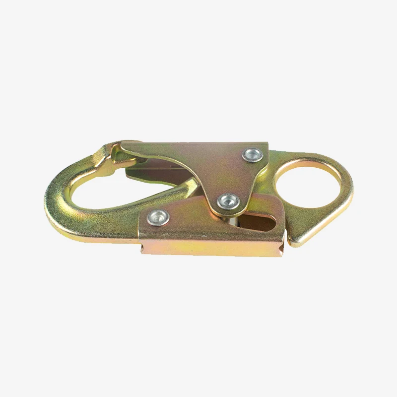 JENSAN Custom High Quality 23KN Safety Snap Hook Steel Double Lock Forge Snap Hook Climbing Carabiner for Protection