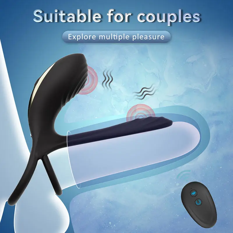 Sperm-Locking Ring Generation 2 Remote Control Electric Locking Sperm Ring Silicone Stimulation Couples Share Vibrating Ring