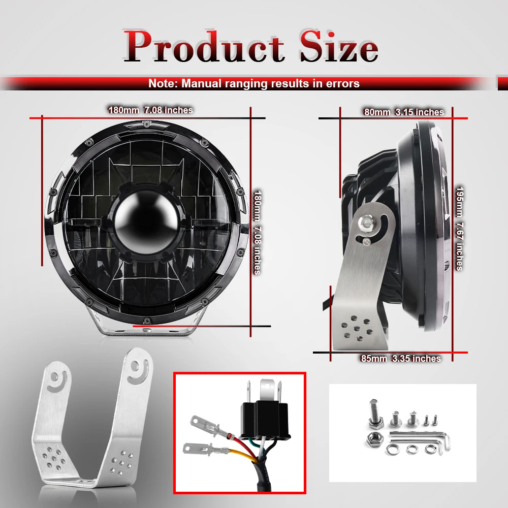 2000M Distant 7inch Headlight 100000Lm Laser Spot Beam 145w 12V 4x4 laser Led Work Light for truck