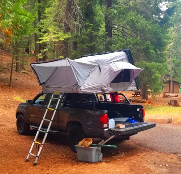 2022 hard shell car roof tent king size ABS hardtop roof camping trailer tent