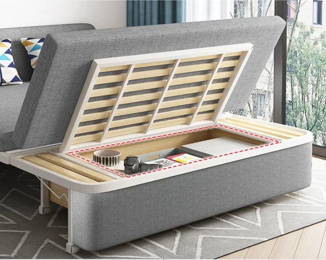 Modern  Living Room Multifunctional Simple Single Double Folding Sofa Bed with Storage