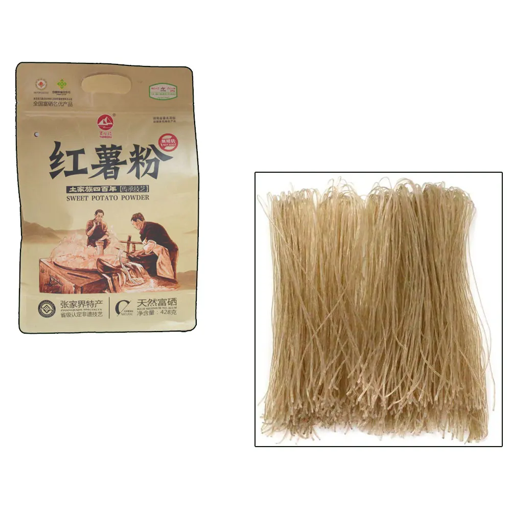 korean dang myun white vermicelli noodles toasted sweet potato no alum no additive healthy food from China