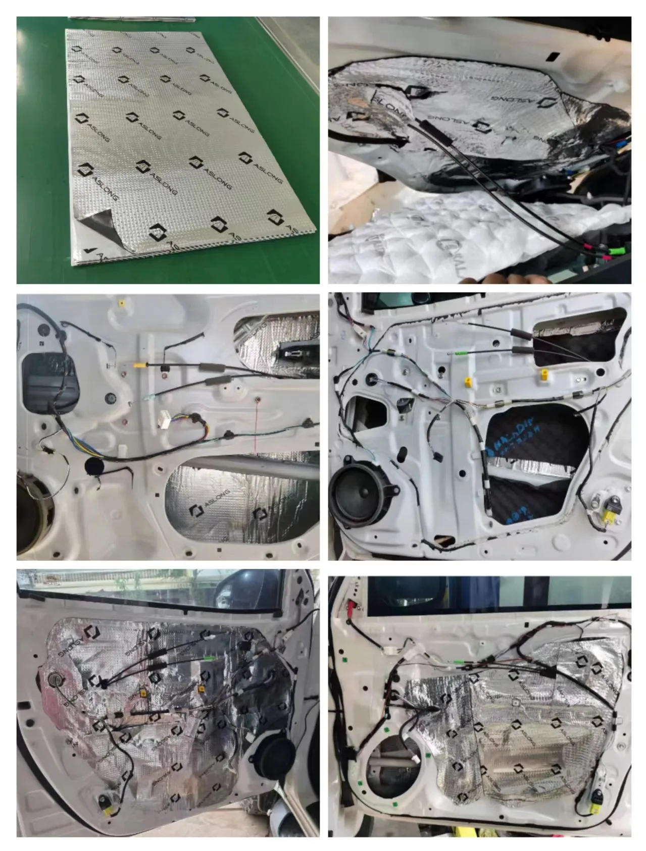 Aslong Car Sound Deadener Butyl Rubber Damping Mat Butyl Rubber Shock Absorption Pad Butyl Rubber Shock Absorption Pad