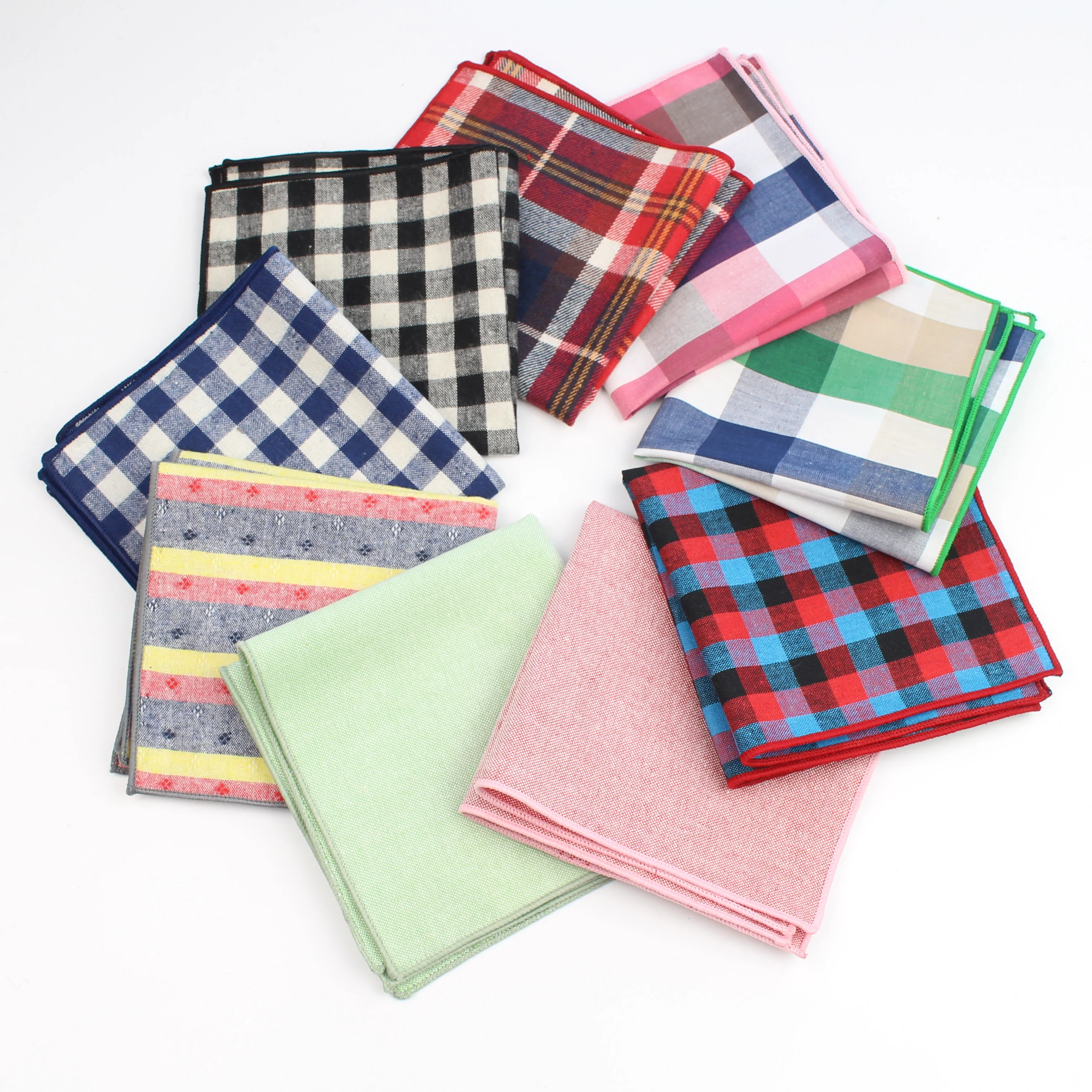 
Мужской Хлопковый носовой платок в солнечном стиле, квадратный Карманный носовой платок в клетку, повседневное полотенце, 22*22 см 