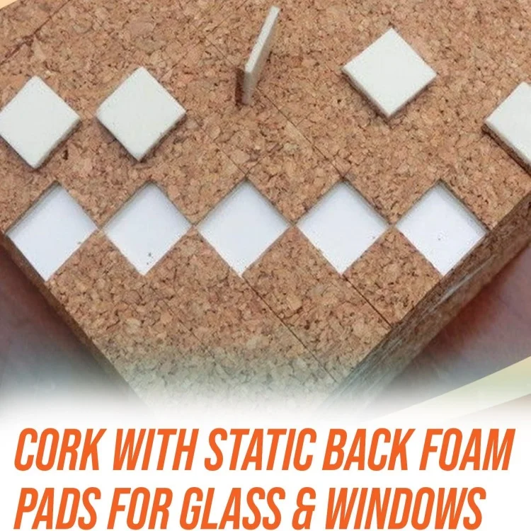 25x25x3+1MM on Sheets Glass Protecting Distance Cork Separator Distance Pads