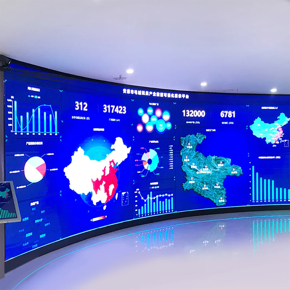 4K 55 Inch indoor Advertising video wall 3x3 4X4 LCD Display Panel CCTV System Screens LCD Video Wall Screen for Monitoring