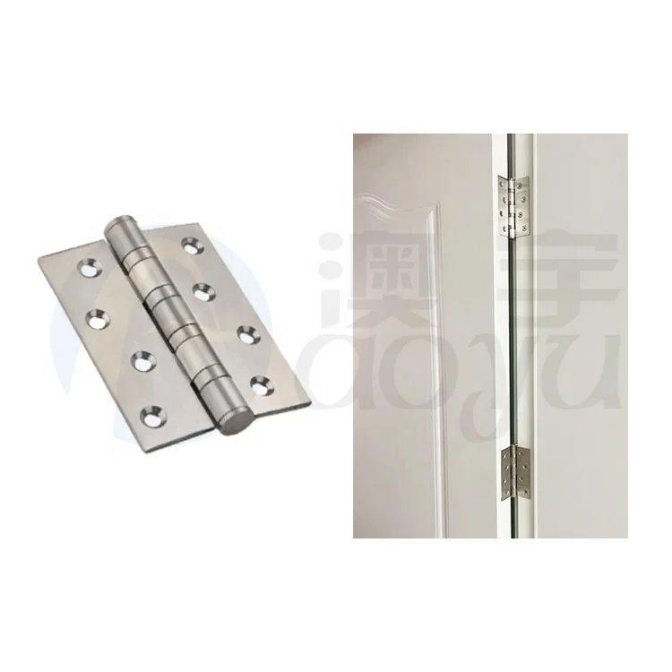 Stainless Steel 304 4x3 Inches Door Hinge 3mm Thick Ball Bearing Quiet and Smooth Brushed Silver-3 Pack