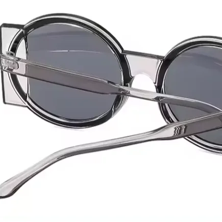 Trendy Unisex UV400 Fashion Sunglasses Retro Style Large round Glasses PC Frame AC Lenses Personalized Decorative Valentine