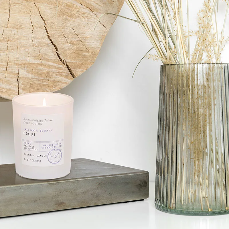 Pure handmade fragrance Long-lasting aroma Soy candle Crystal Inner stone dried flower fragrance embodies massage Oi candle