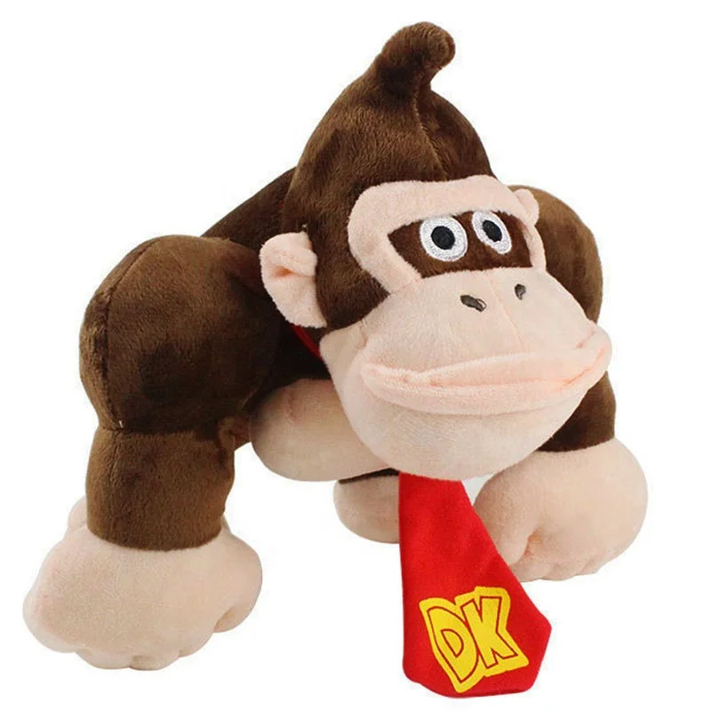 2021 Hot Sale Super Mario Plush Toy King Kong Orangutan Red Tie DK Monkey Plush Toy