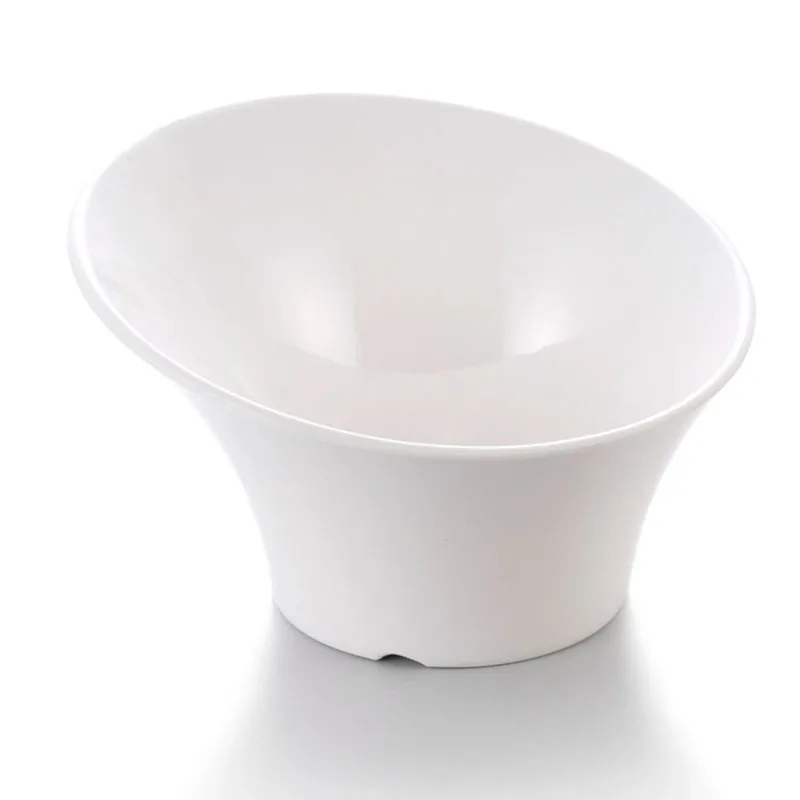 100% Unbreakable Restaurant Large Melamine Round Popcorn Bowls Salad Oblique Opening Salad Bowl