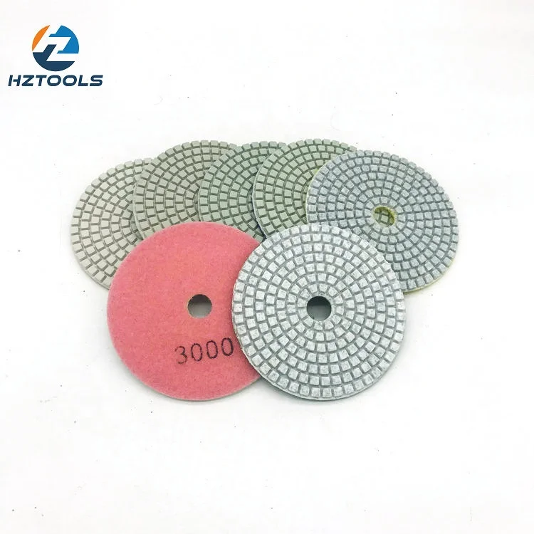 Гибкая 7 шагов влажной полировки для мрамора и гранита камня кварца влажное полирование шлифовальные диски