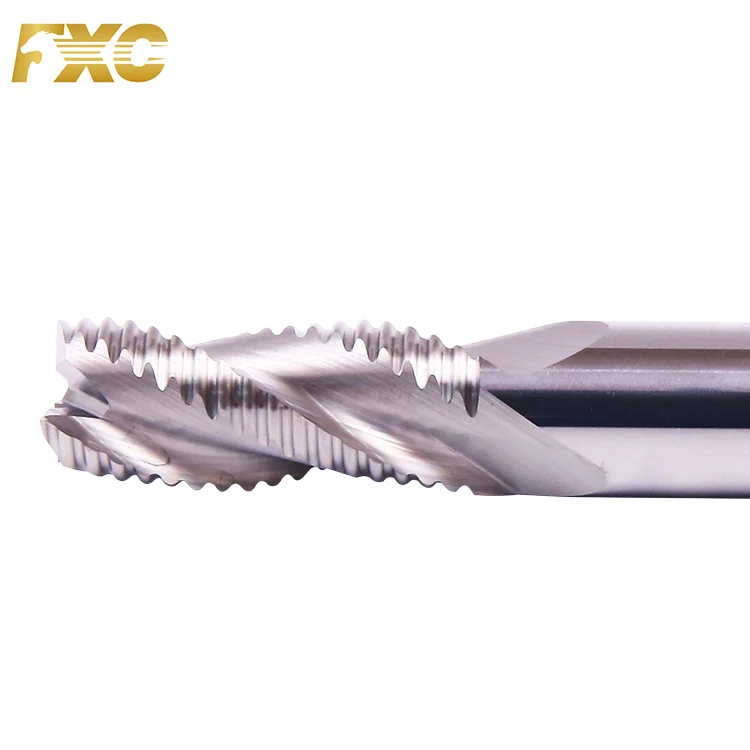 Factory Price Manufacturer Supplier OEM Roughing Mills Tungsten Carbide 3 Flutes Rough End Mill For Wooding