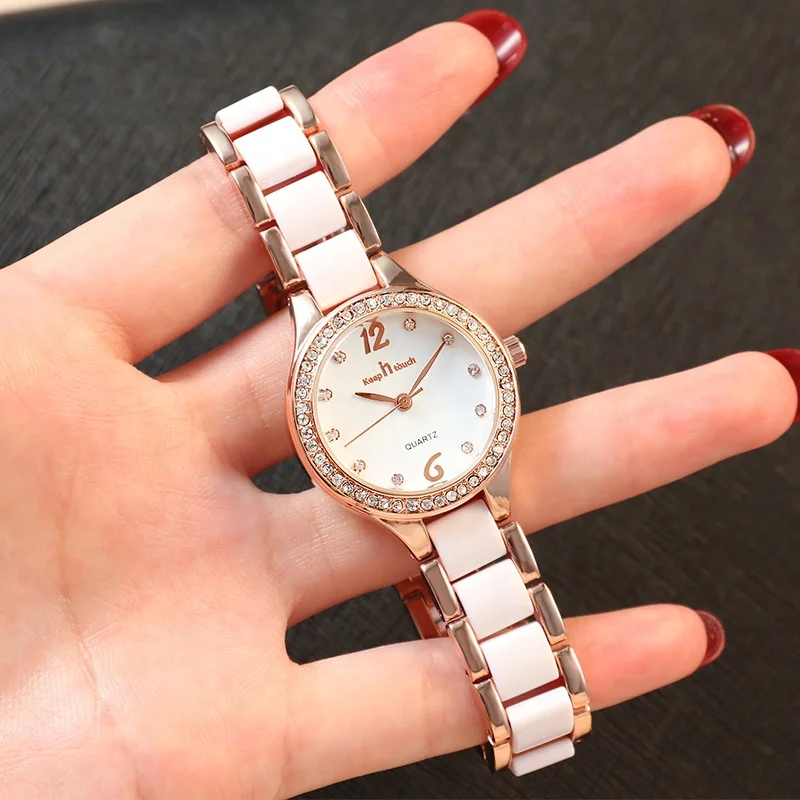 Factory Direct Fashion Quartz Watches For Women Custom Waterproof Alloy Case Alloy And Resin Band Watches