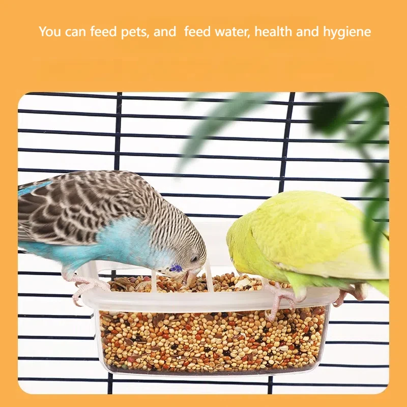 simple clear plastic flower bird supply water food house cage removable feeder drinkers pet parrot bird feeder cups