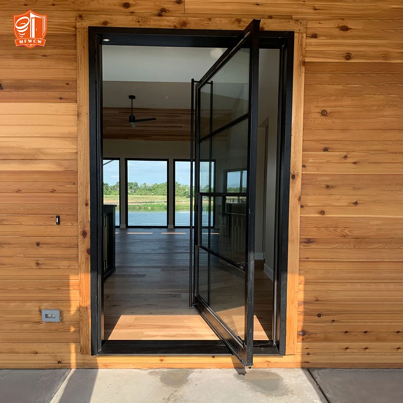 Customized Factory Main Entrance Glass Pivot Door Metallic Aluminum Pivot Door