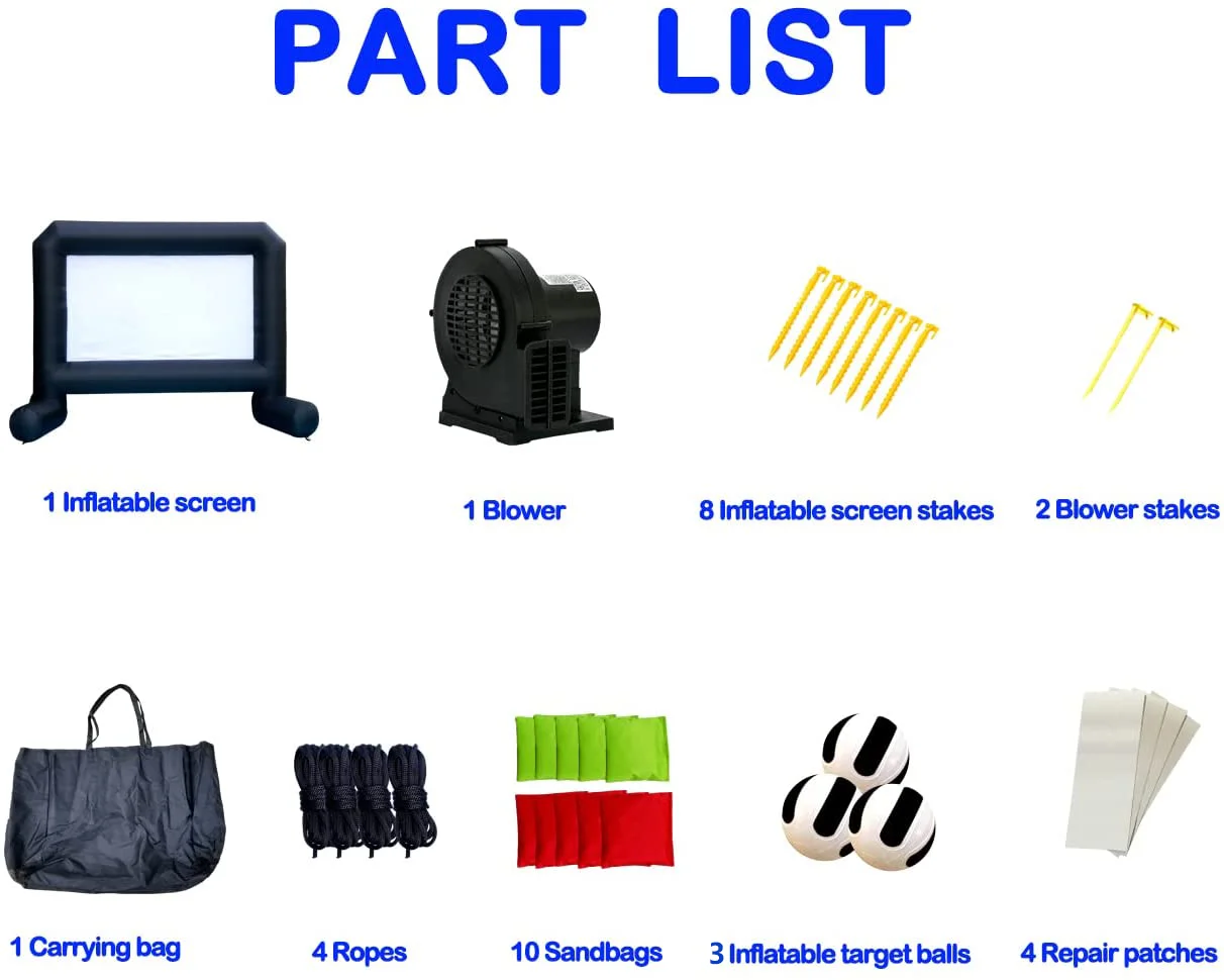 Hot Inflatable Movie Projector Screen with Blower, Supports Front Projection