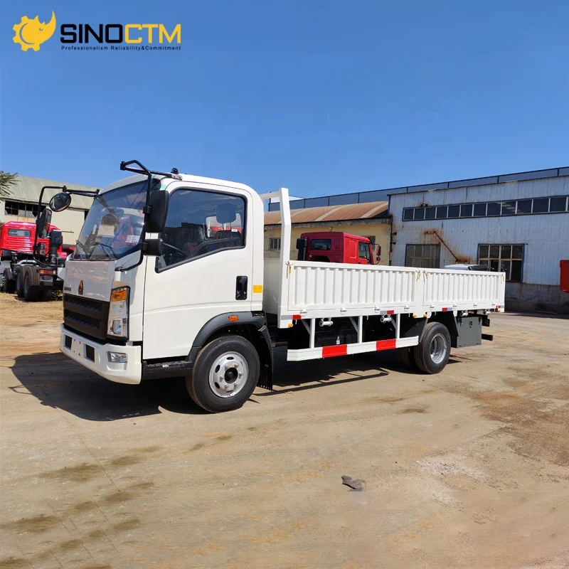 Sinotruk Howo 160hp 5T-10T Cargo Trucks 6 Tires Side Wall lorry trucks for Transportation