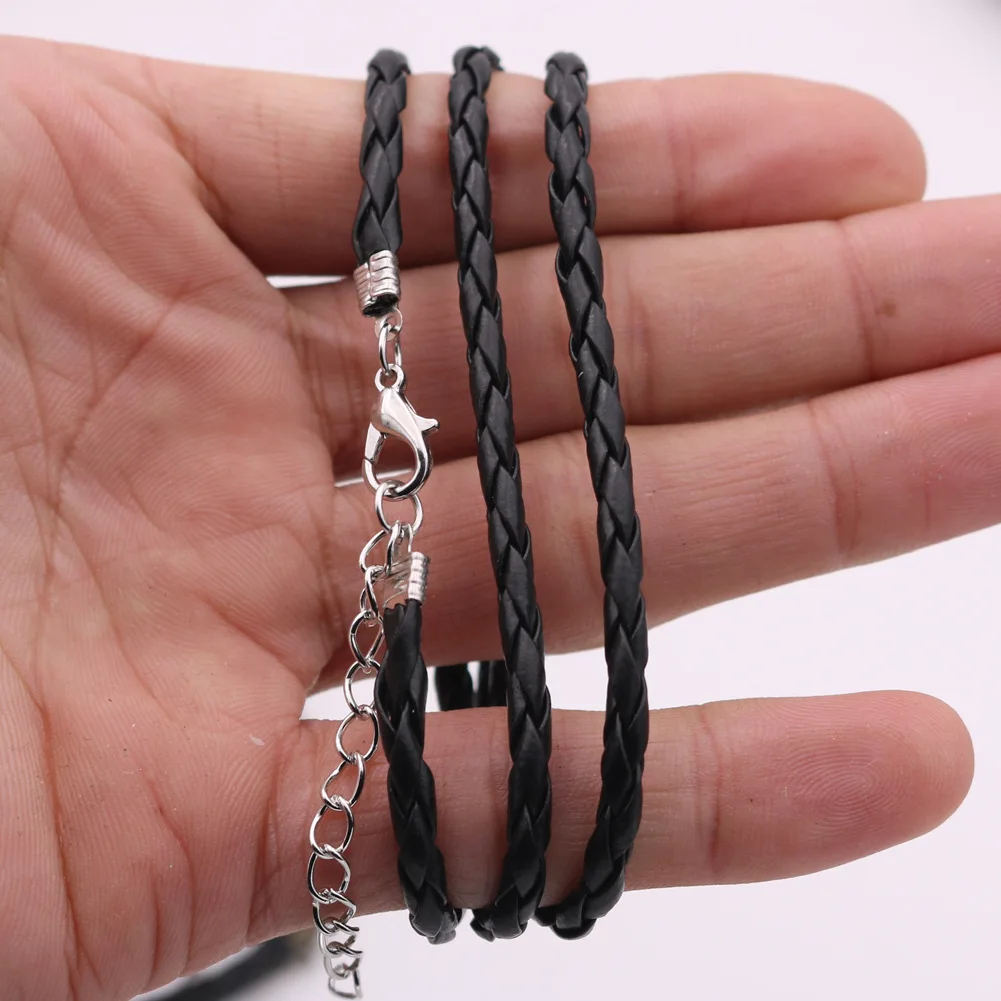Korea Leather Cord Rope Chain Necklace Men Fashion Jewelry Womens Accessories Making