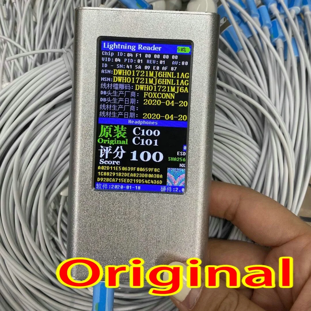 100% оригинальная Проводная гарнитура C100 наушники-вкладыши с микрофоном для Apple iPhone 12 11 x xr xs 7 6 Pro