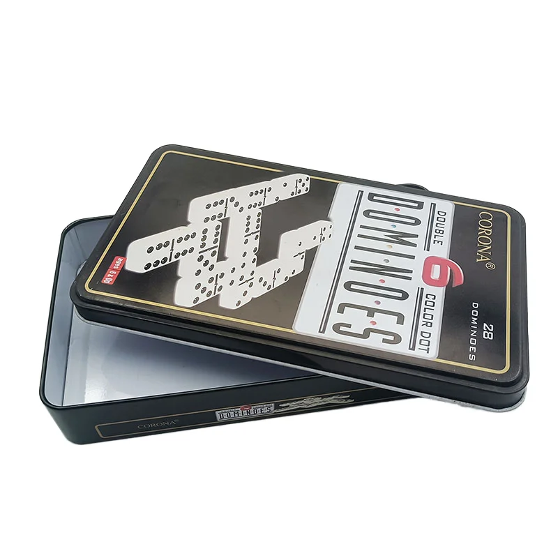 Custom tinplate domino box Chess packing Rectangular box