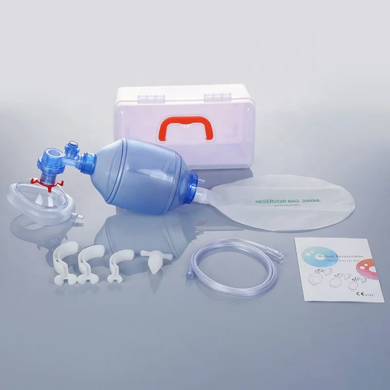 Neonatal pediatric and adult Ambu Breathing Bag Silicone Manual Resuscitator Mask Set ambu bag
