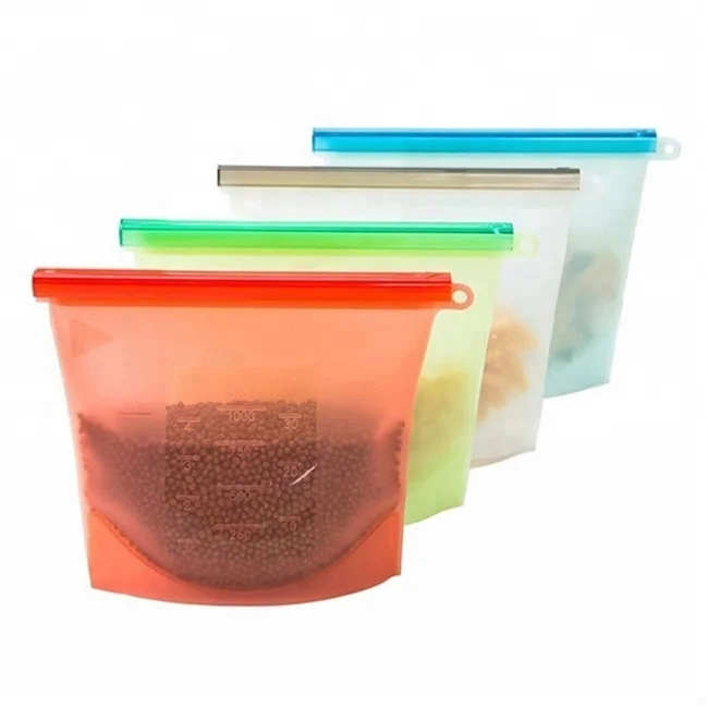 Пищевой уплотнитель многоразовый силиконовый мешок для хранения продуктов для фруктов, овощей, сохранения мяса