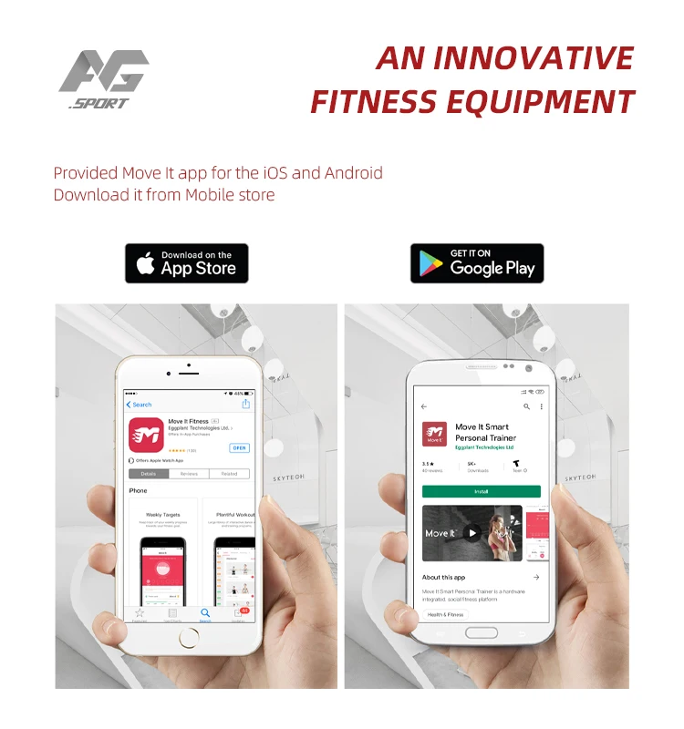 2020 New Technology Wireless With Mobile App 4 in 1 Smart  Aerobic Fitness Equipment Set